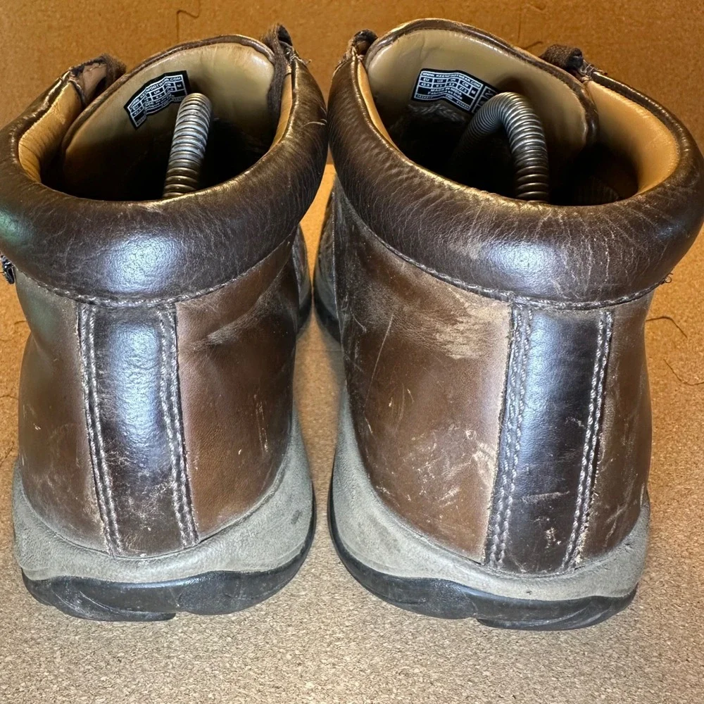 Keen Presidio II Chukka Boots Mens 9.5 Brown Leather Lace Up Hiking 1024217